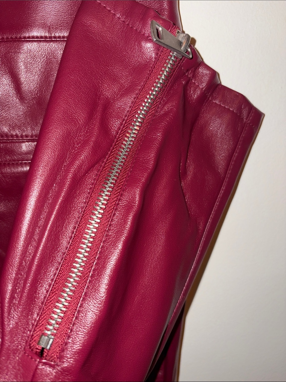 Forever 21 Faux-Leather Skinny Pants in Burgundy - Picture 3 of 6